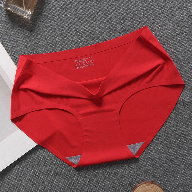 Culotte sans couture en soie de glace taille mi-haute – Respirante femme