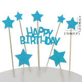 blue happy baby shower boys birthday pull flag banner balloon garland 1 age birth day 12month photo frame first party decor 1st