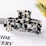 High Quality Geometric Acetate Hair Claws Large Square Hair Crabs Clip Leopard Grain Hair Clamps For Women Hair Accessories