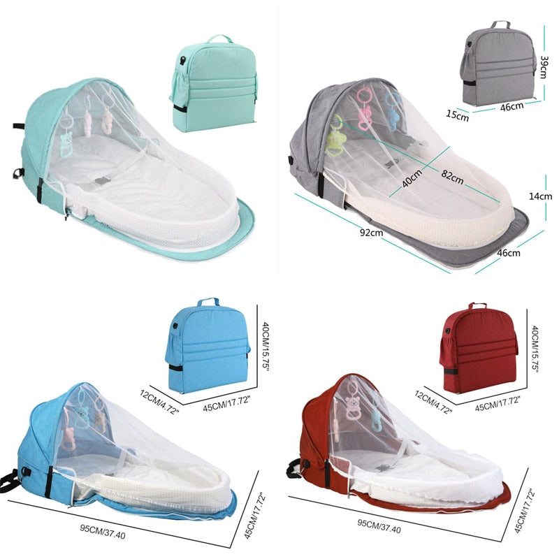 Lit bébé portable pliable avec moustiquaire pour voyage