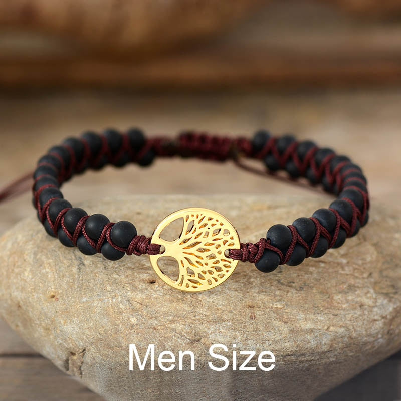 Bracelet Arbre de Vie Africain - Tressé Yoga Amitié