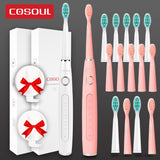 Dentists Recommend Professional Sonic Electric Toothbrush 5 Modes Protect Gums Rechargeable Waterproof Toothbrush Box as Gift