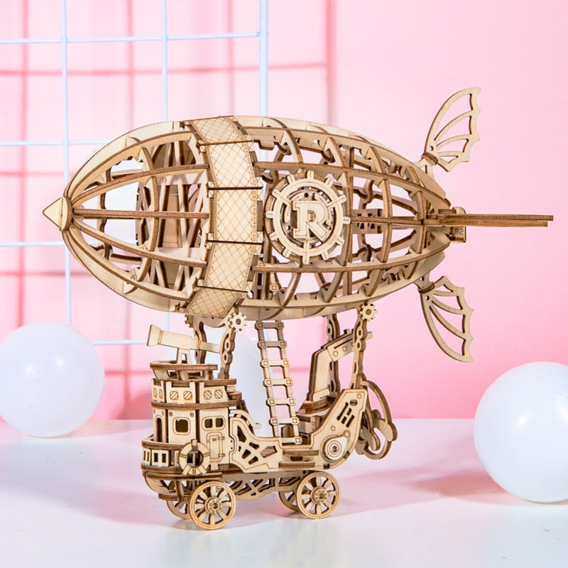Gramophone et carrosse citrouille Robotime – Puzzle 3D bois TG408
