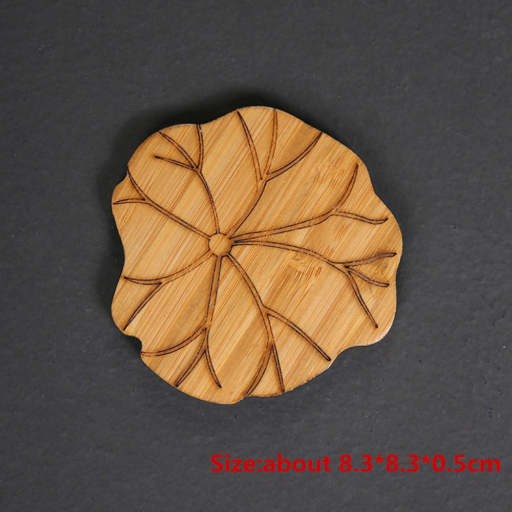 Dessous-de-verre en bois forme lotus – Set de table cuisine et salon