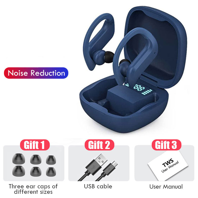 Écouteurs Bluetooth TWS sport imperméables avec micro et contrôle tactile