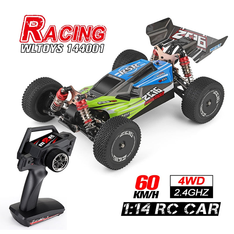 Voiture RC Wltoys 144001 1/14 4WD 2,4 GHz – 60 km/h, télécommandée