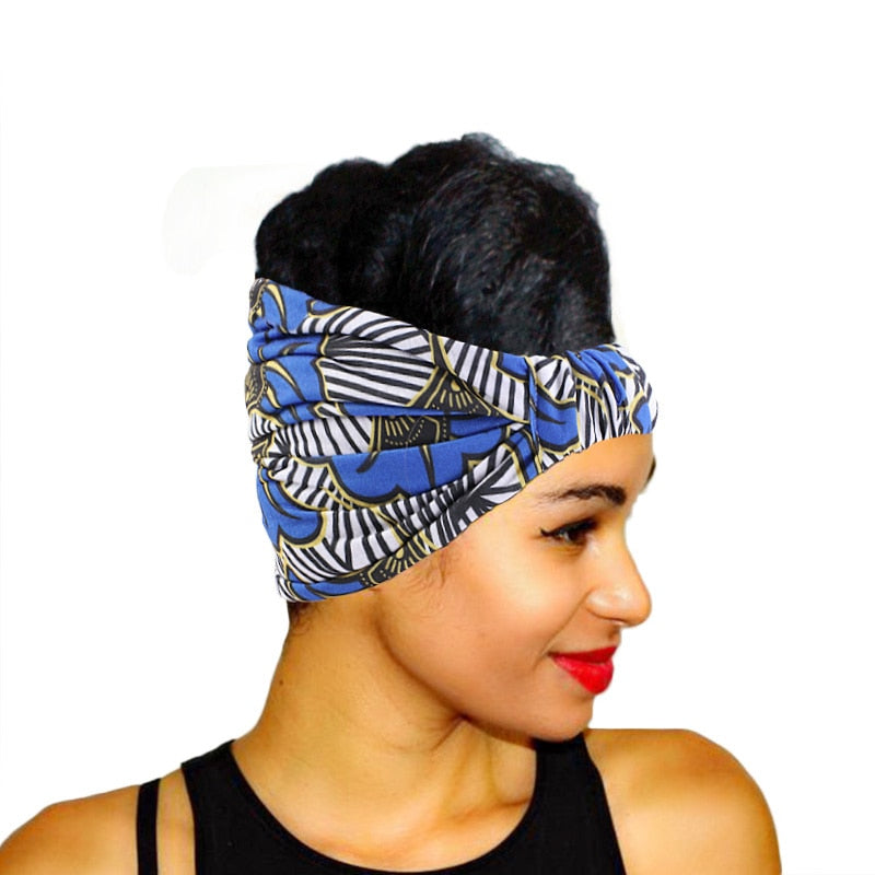 Headband Imprimé Africain Torsadé - Bandeau Cheveux Femme 2