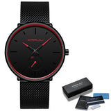 CRRJU Fashion Mens Watches Ultra Thin Quartz Watch Men 2020 New Casual Mesh Belt Waterproof Stylish Watches Relogio Masculino