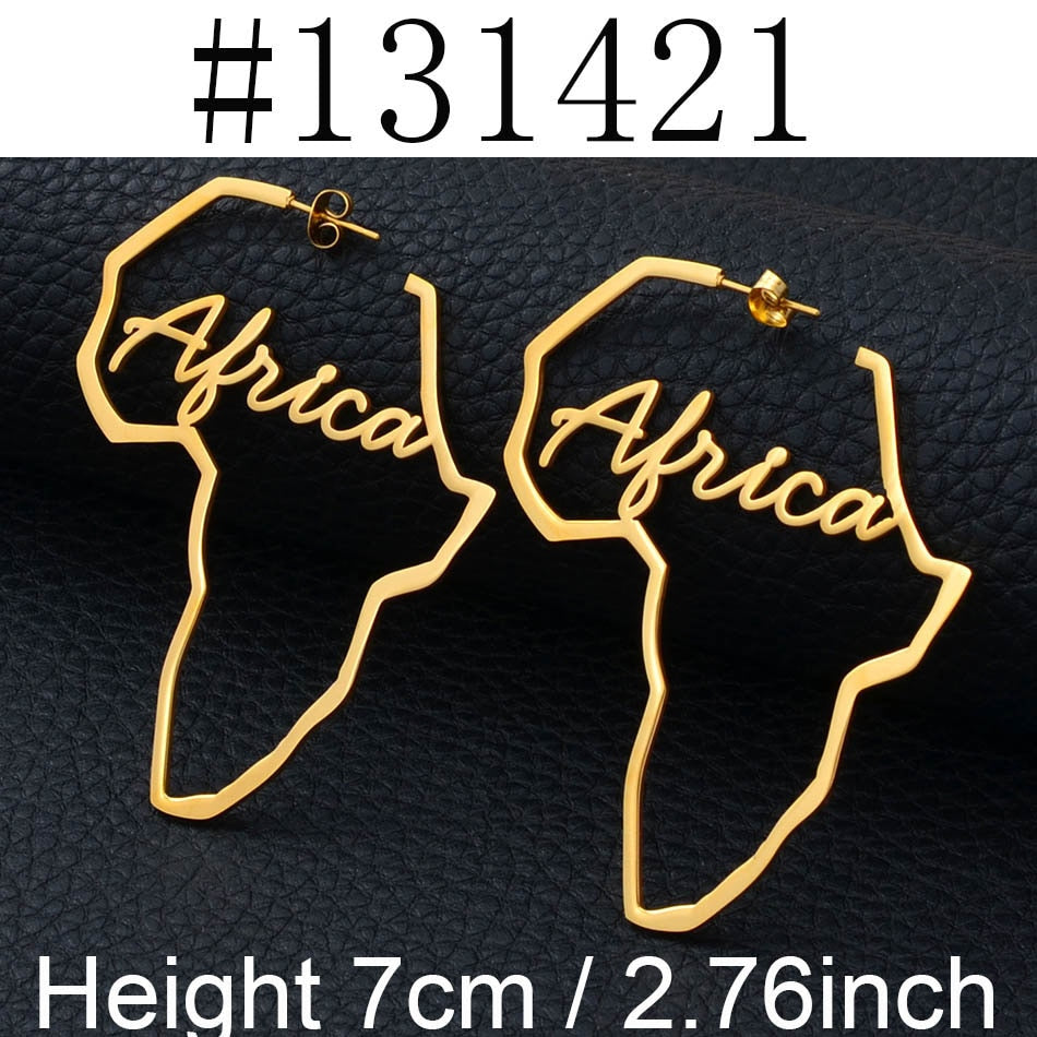 Boucles d'Oreilles Symbole Adinkra Nyame Anniyo - Bijou Africain Doré 3