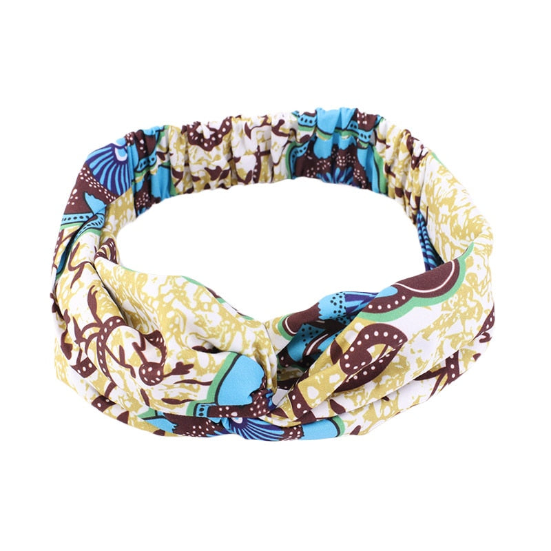 Headband Imprimé Africain Torsadé - Bandeau Cheveux Femme 2