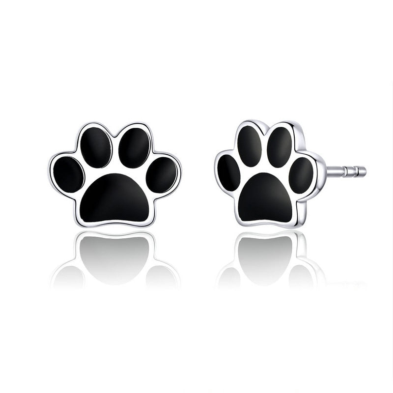 Boucles d'oreilles argent 925 Bamoer empreinte de patte – SCE407