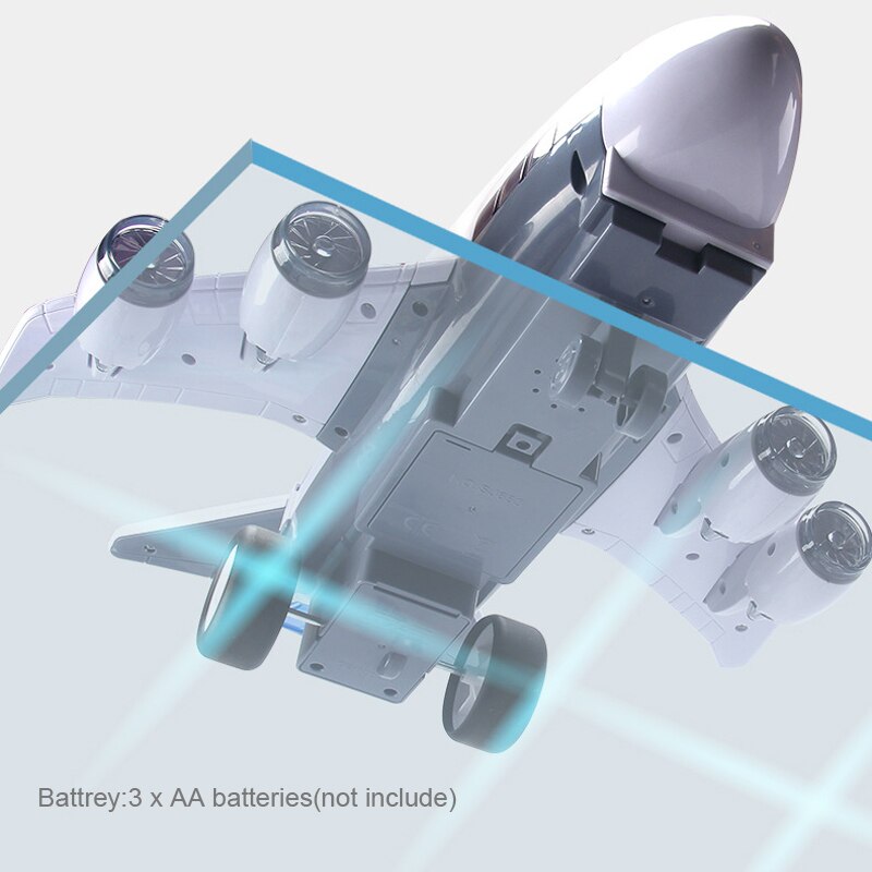 Avion Jouet Inertie Musique Lumières - Simulation Piste Enfant