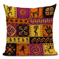 Housse Coussin Géométrique Style Africain - Éléphant Lin Décoration 3