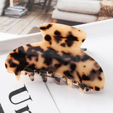 High Quality Geometric Acetate Hair Claws Large Square Hair Crabs Clip Leopard Grain Hair Clamps For Women Hair Accessories