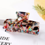 High Quality Geometric Acetate Hair Claws Large Square Hair Crabs Clip Leopard Grain Hair Clamps For Women Hair Accessories