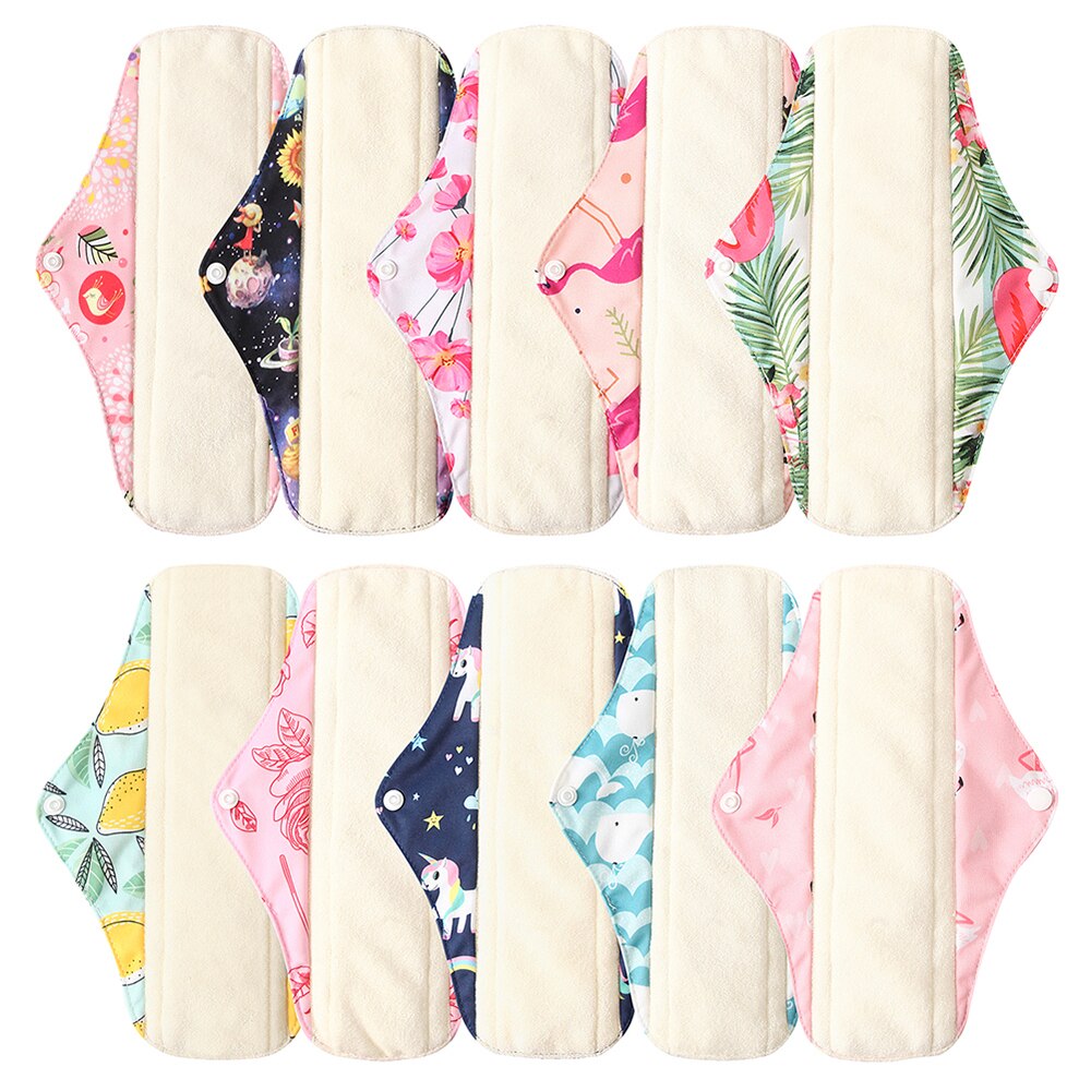 Protège-slip lavable Ohbabyka charbon de bambou – Serviette réutilisable
