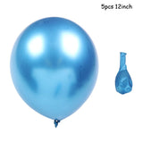blue happy baby shower boys birthday pull flag banner balloon garland 1 age birth day 12month photo frame first party decor 1st