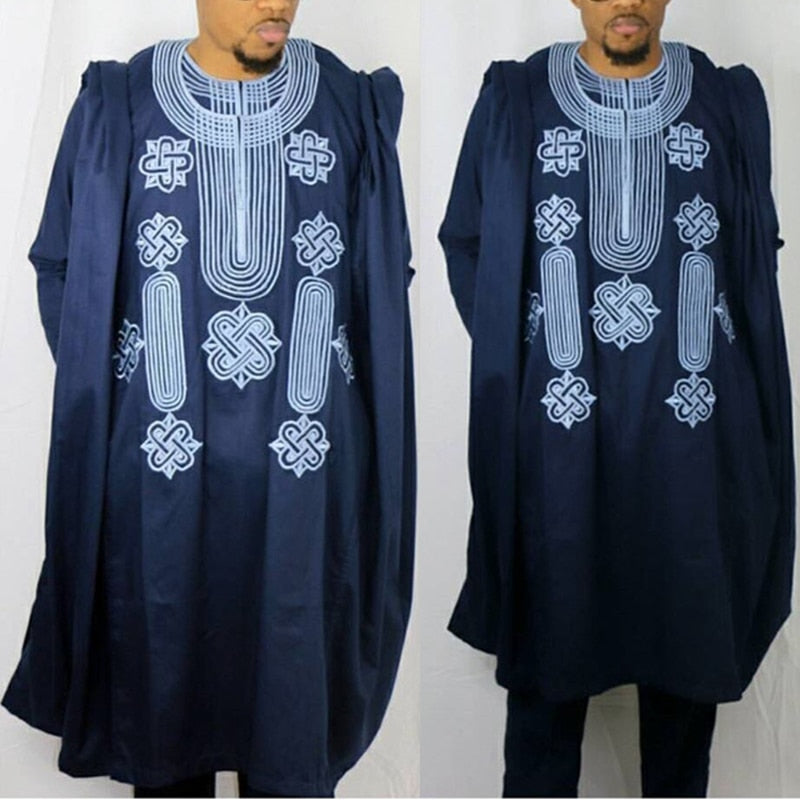 Ensemble Agbada Homme Traditionnel - Boubou Africain