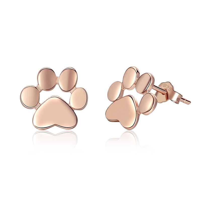 Boucles d'oreilles argent 925 Bamoer empreinte de patte – SCE407