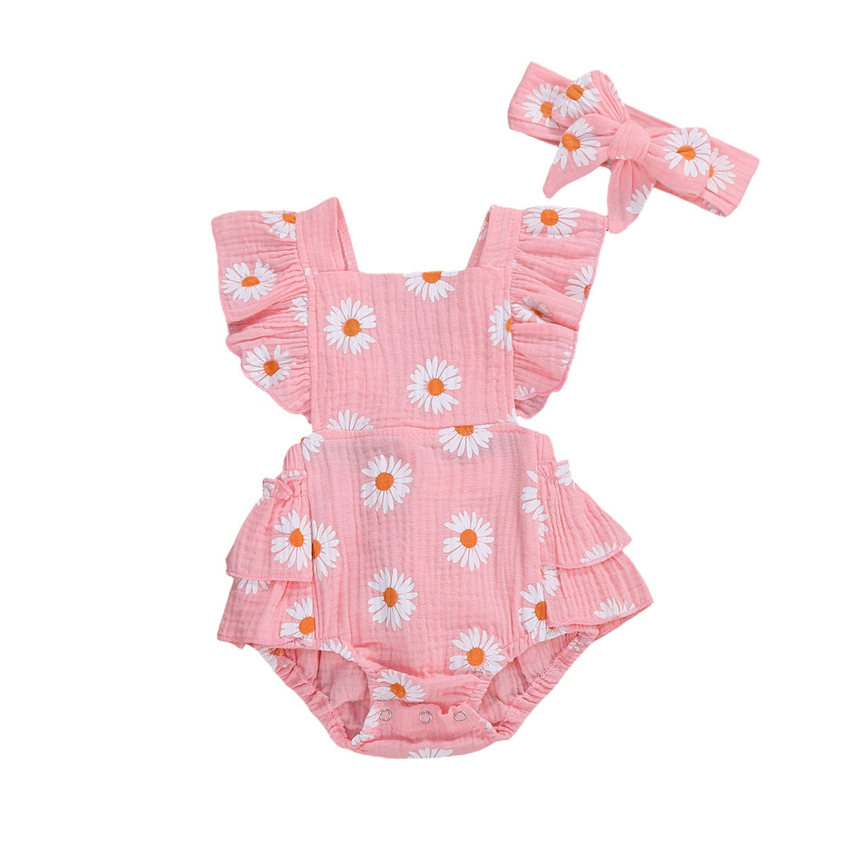 Barboteuse florale bébé – Confort et style pour nouveau-né