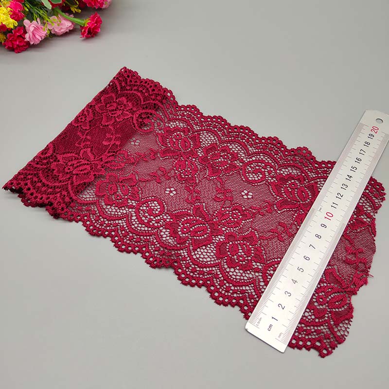 Ruban Dentelle Élastique Fleuri Africain - 15cm Couture DIY 2