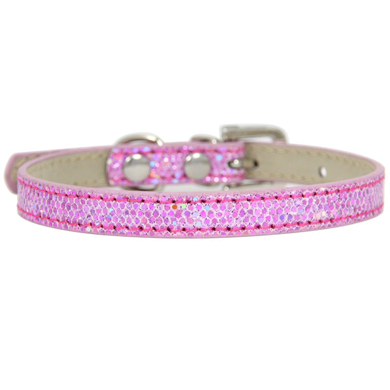 Collier chat et chien strass diamant – Cuir réglable pour chaton