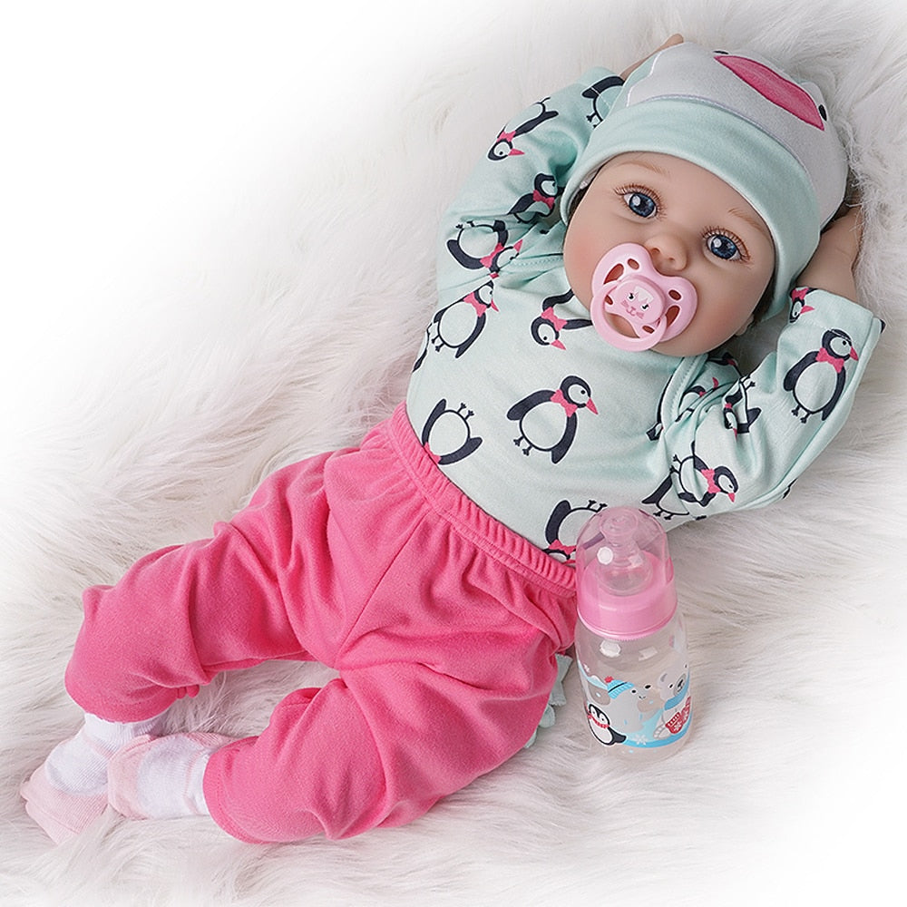 Poupée bébé reborn avec vêtements et cheveux courts – Jouet fille et garçon