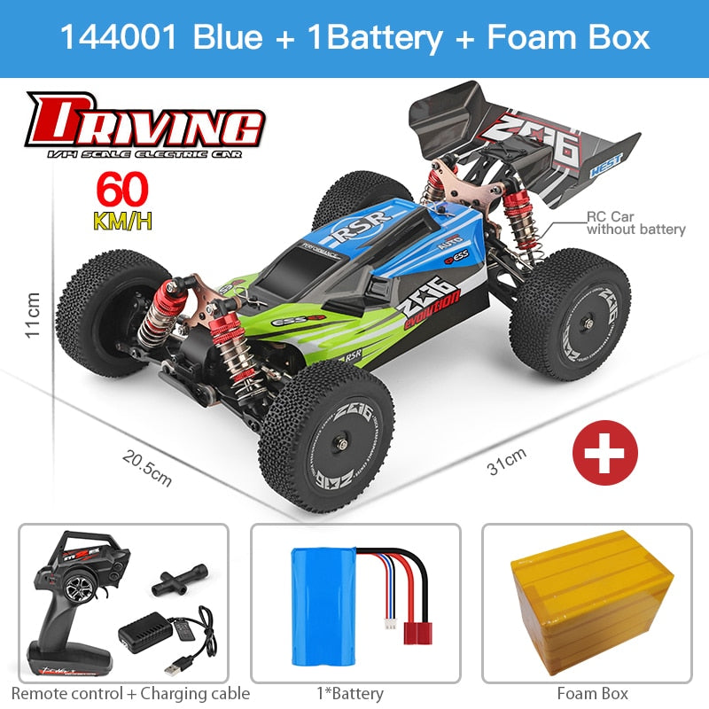 Voiture RC Wltoys 144001/A959 2,4 GHz 4WD – 70 km/h, drift tout-terrain