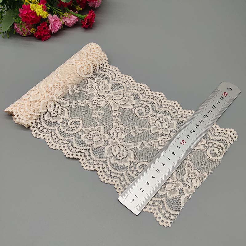 Ruban Dentelle Élastique Fleuri Africain - 15cm Couture DIY 2
