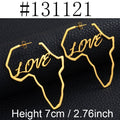 Boucles d'Oreilles Symbole Adinkra Nyame Anniyo - Bijou Africain Doré 3