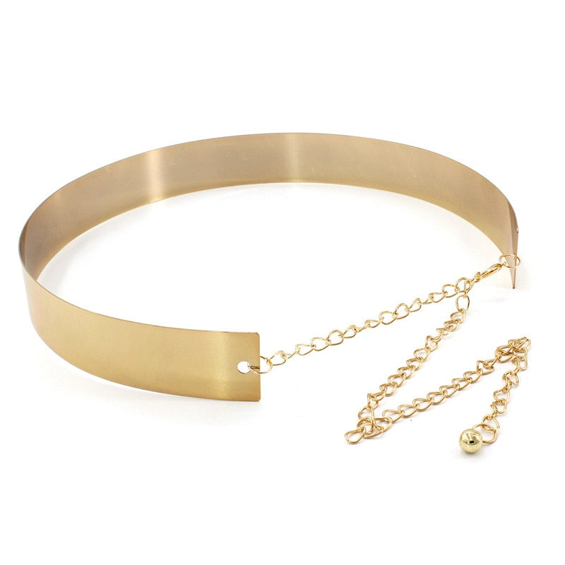 Ceinture chaîne réglable dorée ou argentée pour femme – Style vintage