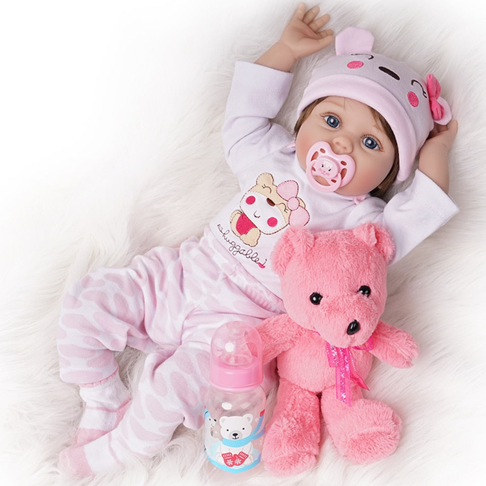 Poupée bébé reborn avec vêtements et cheveux courts – Jouet fille et garçon