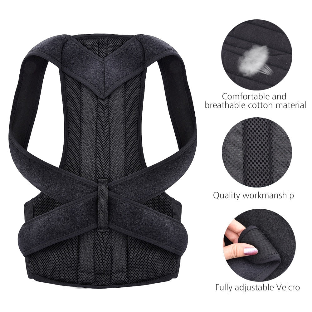 Correcteur de Posture Réglable - Soutien Clavicule et Dos
