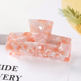 High Quality Geometric Acetate Hair Claws Large Square Hair Crabs Clip Leopard Grain Hair Clamps For Women Hair Accessories