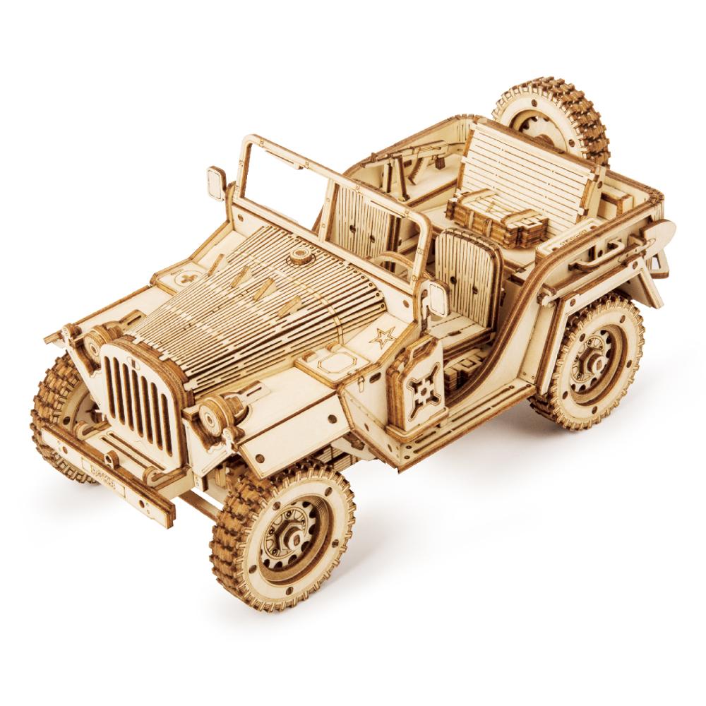 Puzzle 3D en bois Robotime – Maquette véhicule à assembler pour ados