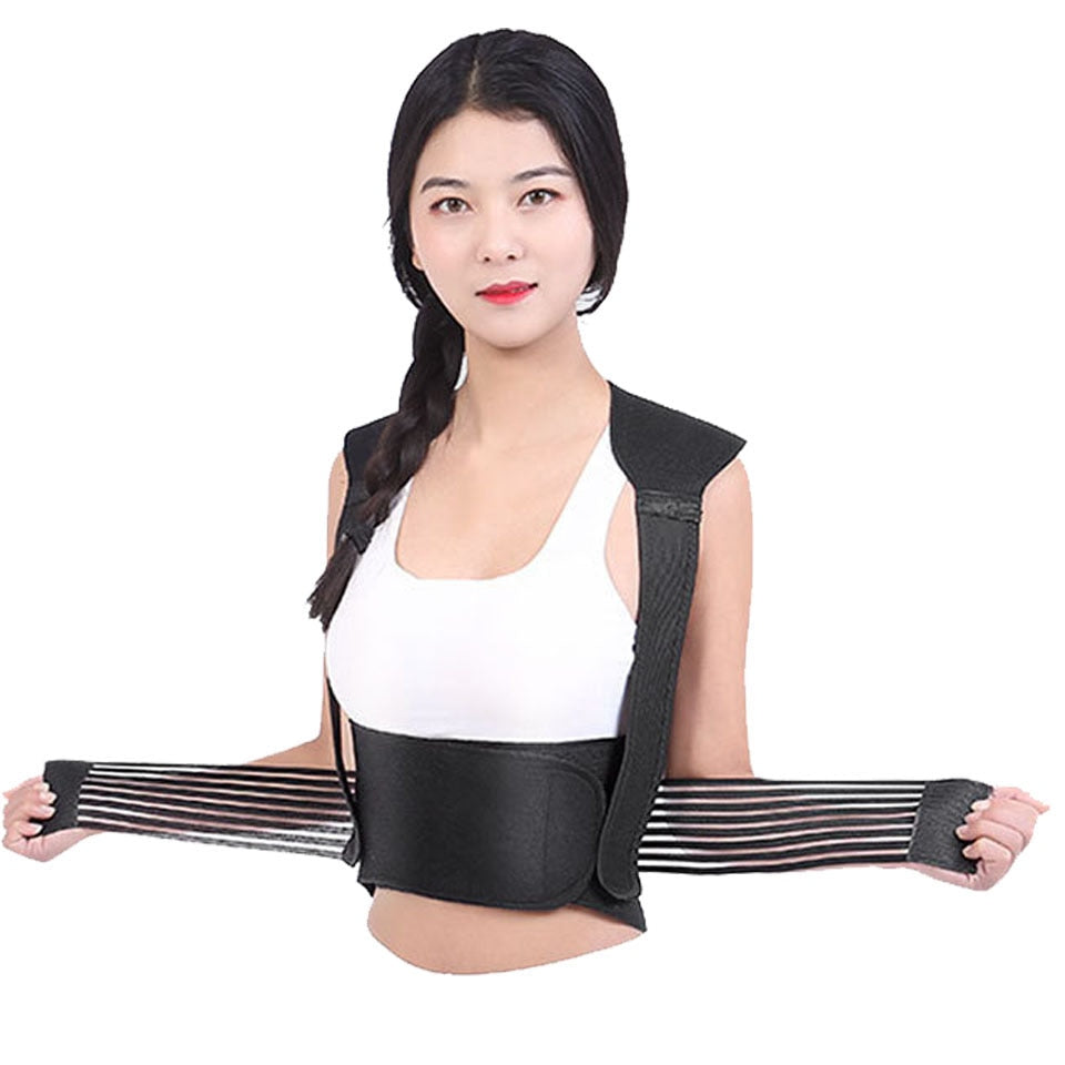 Ceinture lombaire chauffante tourmaline – Correcteur de posture dos et épaule