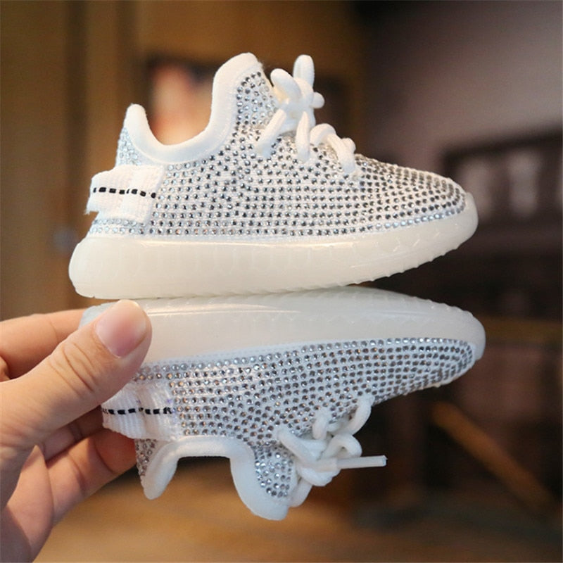 Chaussures bébé Aogt avec strass – Baskets souples garçon et fille