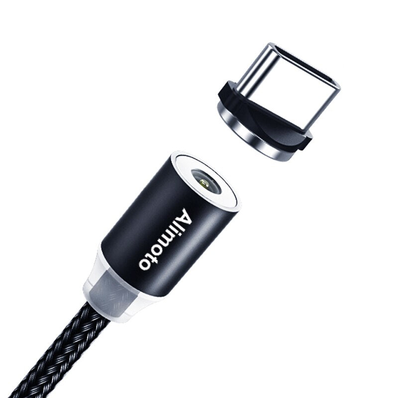 Câble magnétique Alimoto 1 m 3 en 1 charge rapide USB-C, Micro USB