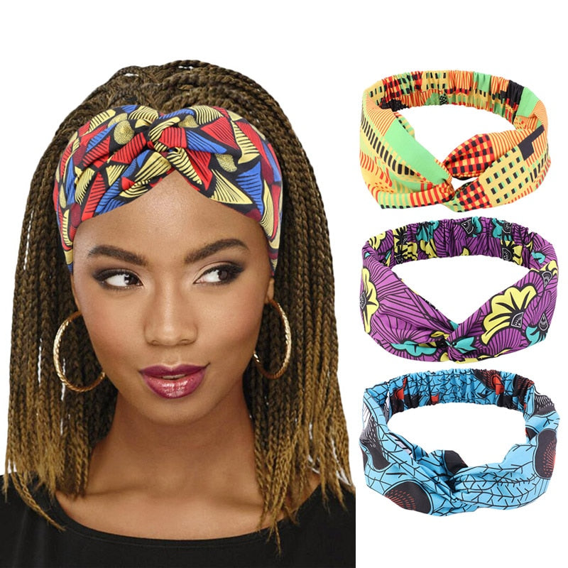 Headband Imprimé Africain Torsadé - Bandeau Cheveux Femme 2