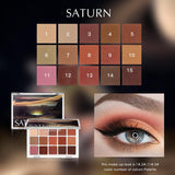 QIBEST Glitter Eyeshadow Palette 15 Colors Planet Holographic Pigment Matte Shimmer Eye Shadow Powder Shiny Eye Makeup Pallete