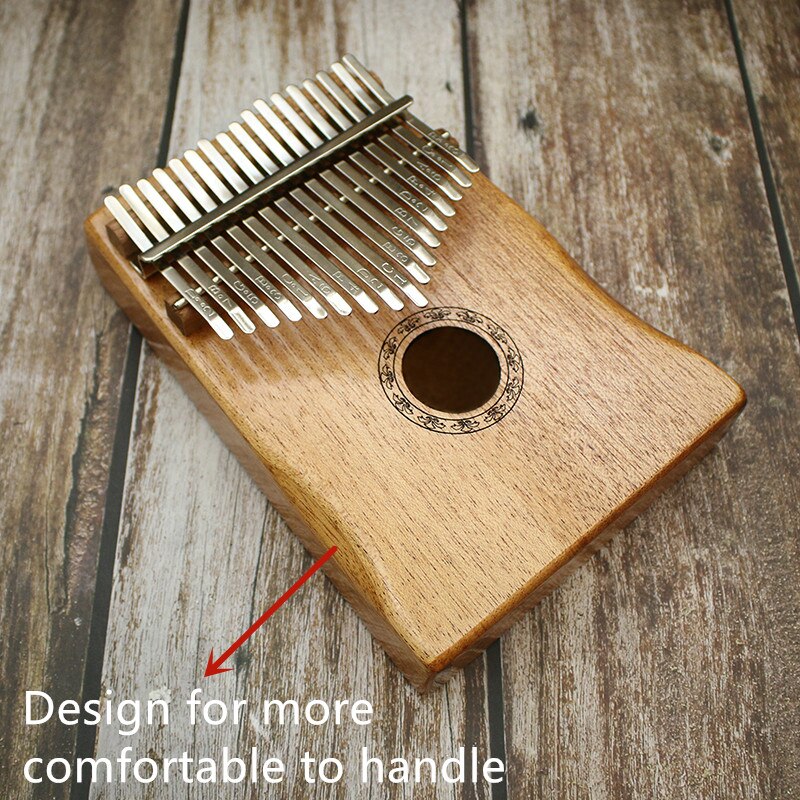 Kalimba 17 Touches Pin Acajou Africain - Sanza Mbira Piano à Pouce