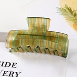 High Quality Geometric Acetate Hair Claws Large Square Hair Crabs Clip Leopard Grain Hair Clamps For Women Hair Accessories