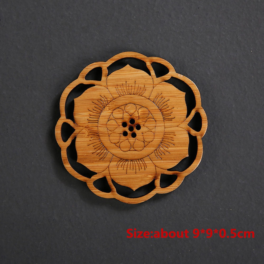 Dessous-de-verre en bois forme lotus – Set de table cuisine et salon
