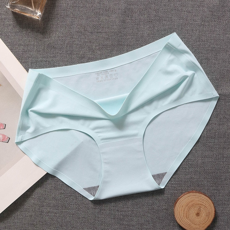 Culotte sans couture en soie de glace taille mi-haute – Respirante femme