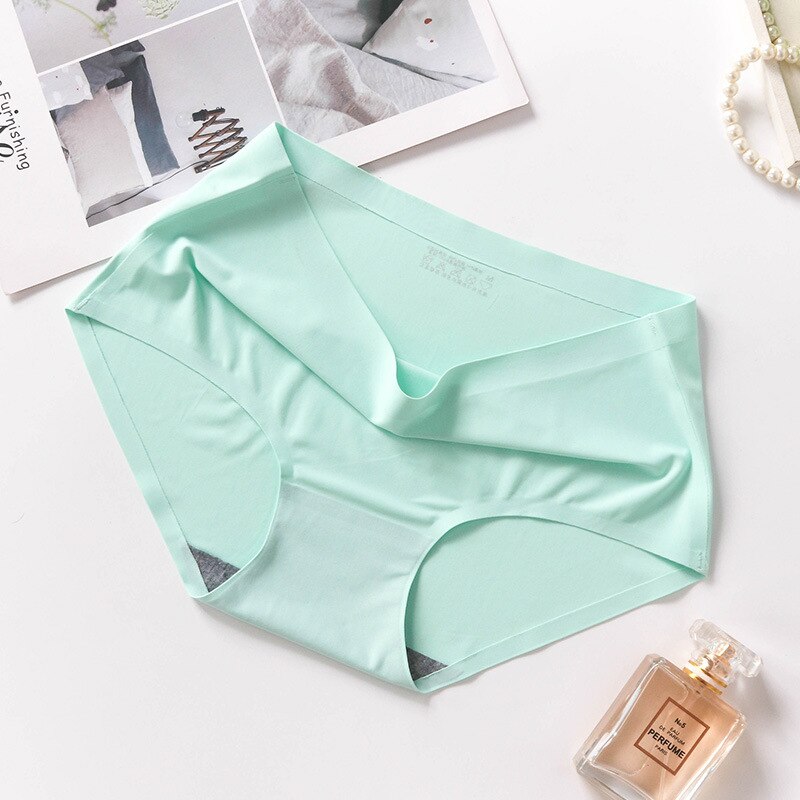 Culotte sans couture en soie de glace taille mi-haute – Respirante femme