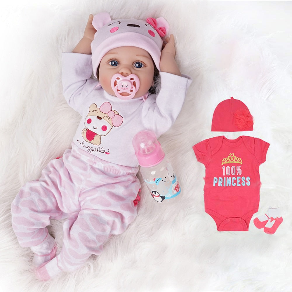 Poupée bébé reborn avec vêtements et cheveux courts – Jouet fille et garçon