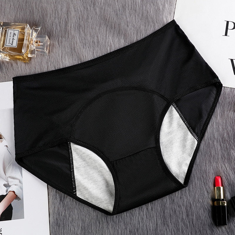 Culotte menstruelle coton taille haute anti-fuite – Grande taille jusqu'à 6XL