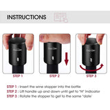 ABS Vacuum Red Wine Bottle Cap Stopper ship from US Vacuum Pump Sealer Wine Fresh Keeper Plug Champagne Cork Kitchen Bar Tool