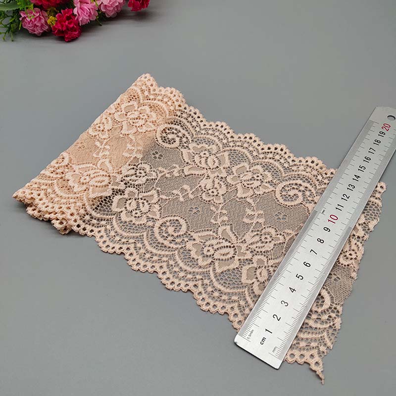 Ruban Dentelle Élastique Fleuri Africain - 15cm Couture DIY 2