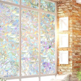 45cmX100cm 3D No Glue Static Decorative Privacy Window Rainbow Films for Stained Glass Self-Adhesive Film Anti UV Glass Sticker